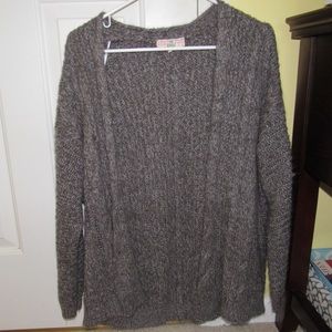 Gray Knitted Cardigan
